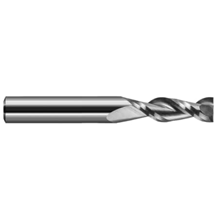 End Mill For Plastics - 2 Flute - Square, 0.1250 (1/8), Material - Machining: Carbide